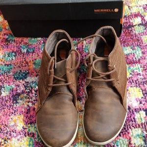 Brand new never worn chic leather Merrell booties